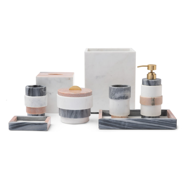 Mercer41 Gobinda Italian Marble Bathroom Accessory Tray Wayfair